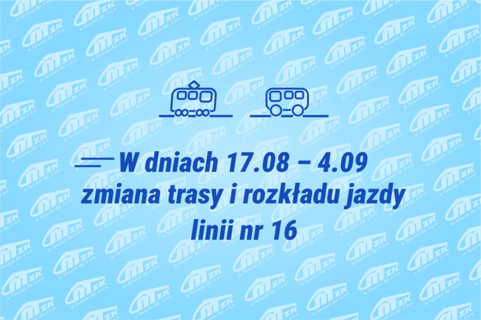 Komunikat dla pasażerów - grafika