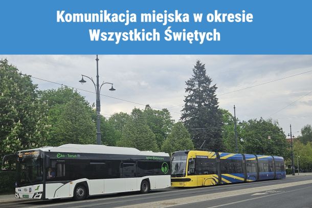 Komunikacja miejska w okresie Wszystkich Świętych - grafika