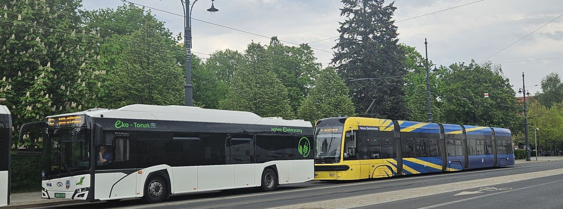 Tramwaj i autobus MZK w Toruniu