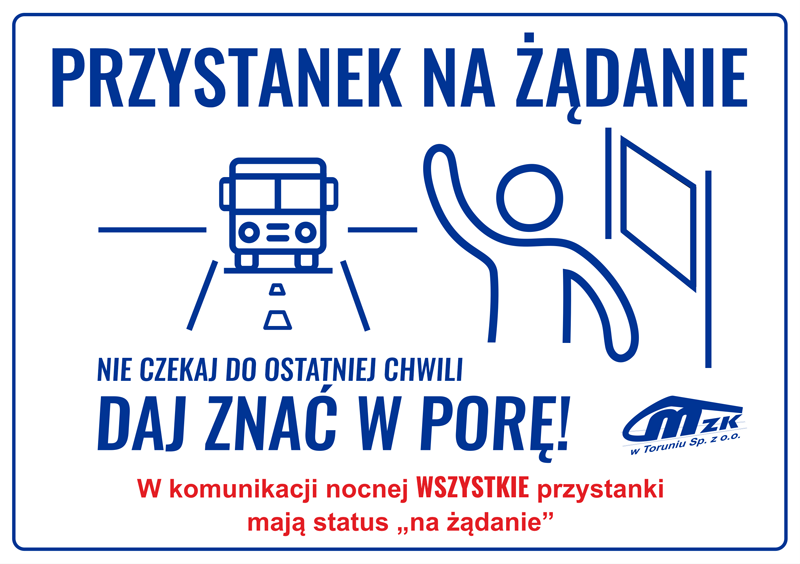 Informacja graficzna "Przystanek na żądanie"