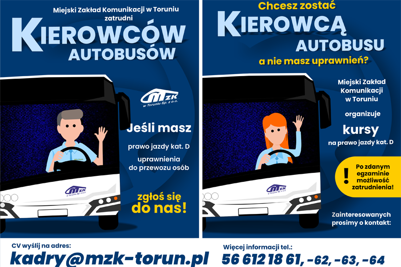 MZK zatrudni kierowców - grafika